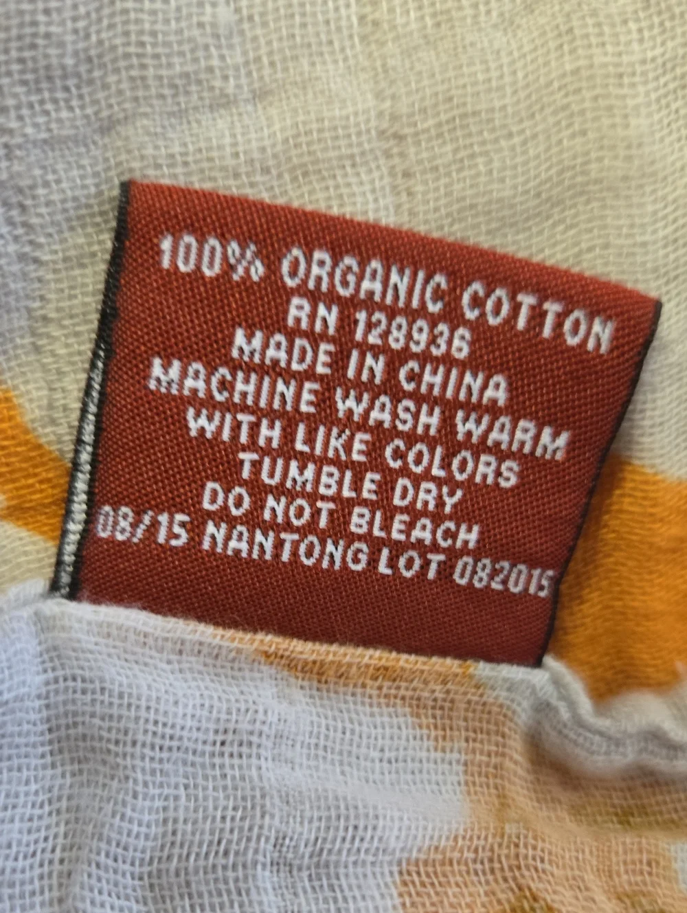 Milkbarn Orange Fox Muslin Baby Blanket